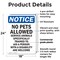 Signmission No Pets Allowed Service Animals Welcome, 18 in W x Rectangle, Plastic OS-2PACK-NS-P-1824-V-16162 - alternate 4
